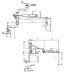 Auto loading and unloading crane pipe LTQC type